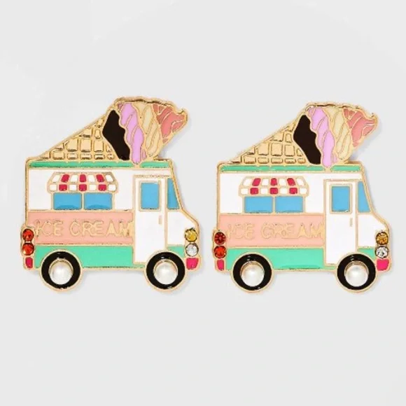 Ice cream truck earrings - Picture 1 of 4